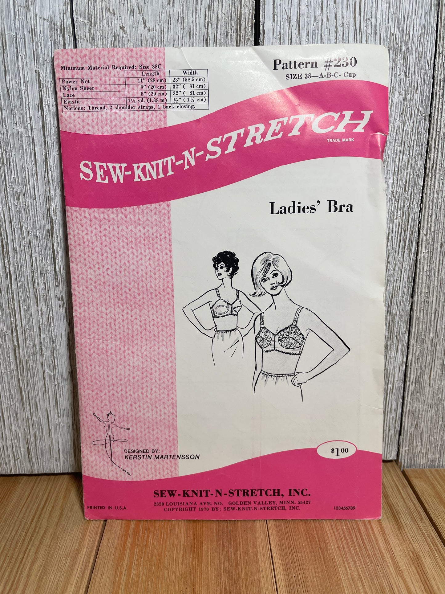 Sew-Knit-N-Strech Ladies Full Slip, Bra Pattern (U PIC PATTERN) UNCUT FF