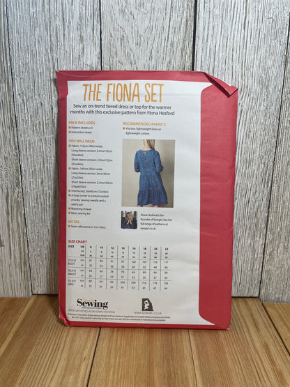 Simply Sewing the Fiona Set Pattern Tiered Top or Dress Gathered Sleeve Size 6-20 UNCUT FF Sealed