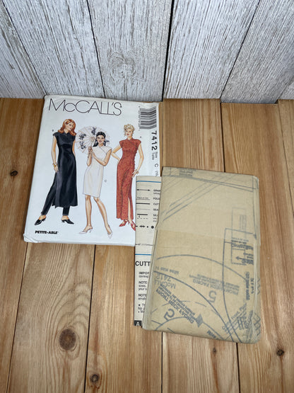 McCall's 7412 Chinese Inspired Dress and Pants Size 10-14 Pattern Uncut FF