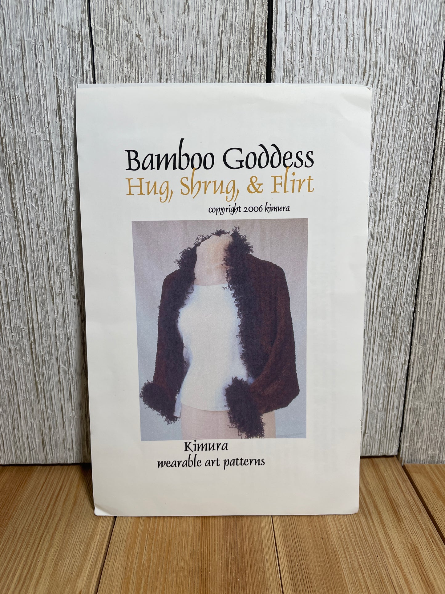 Kimura Bamboo Goddess Hug Shrug Flirt Wearable Art Pieces Pattern One Size UNCUT FF