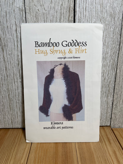 Kimura Bamboo Goddess Hug Shrug Flirt Wearable Art Pieces Pattern One Size UNCUT FF