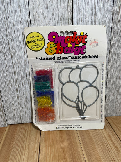 Vtg Makit & Bakit Suncatcher FULL KITS (U Choose Design) Frame and Crystals