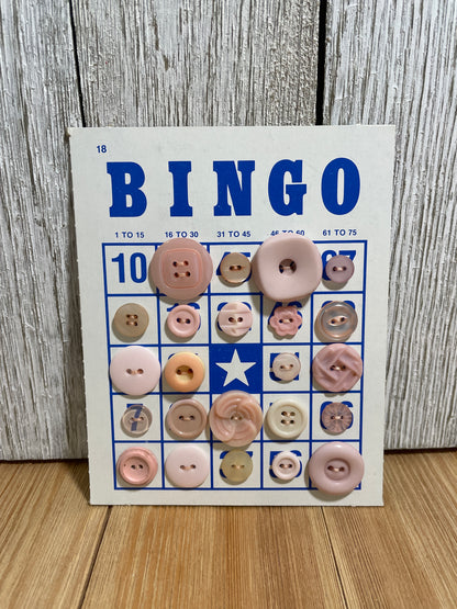 Vintage Button Lot on Bingo Card U PICK Antique Quirky Cute