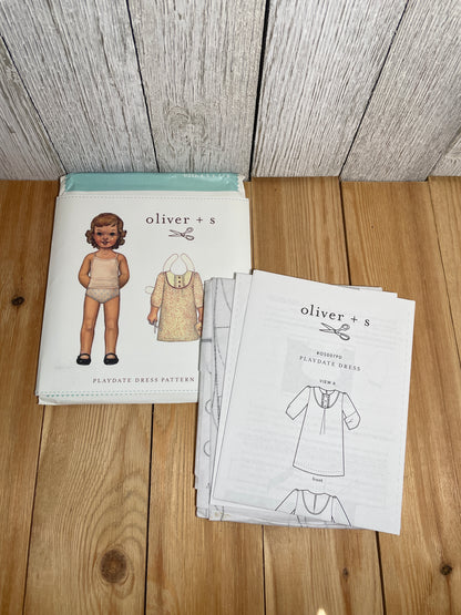 Oliver + S Girls Child Dress and Shorts Physical Pattern (U PIC Pattern) UNCUT FACTORY FOLDED Oliver and S