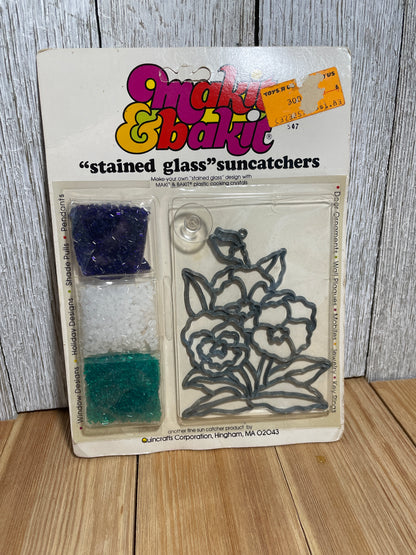 Vtg Makit & Bakit Suncatcher FULL KITS (U Choose Design) Frame and Crystals