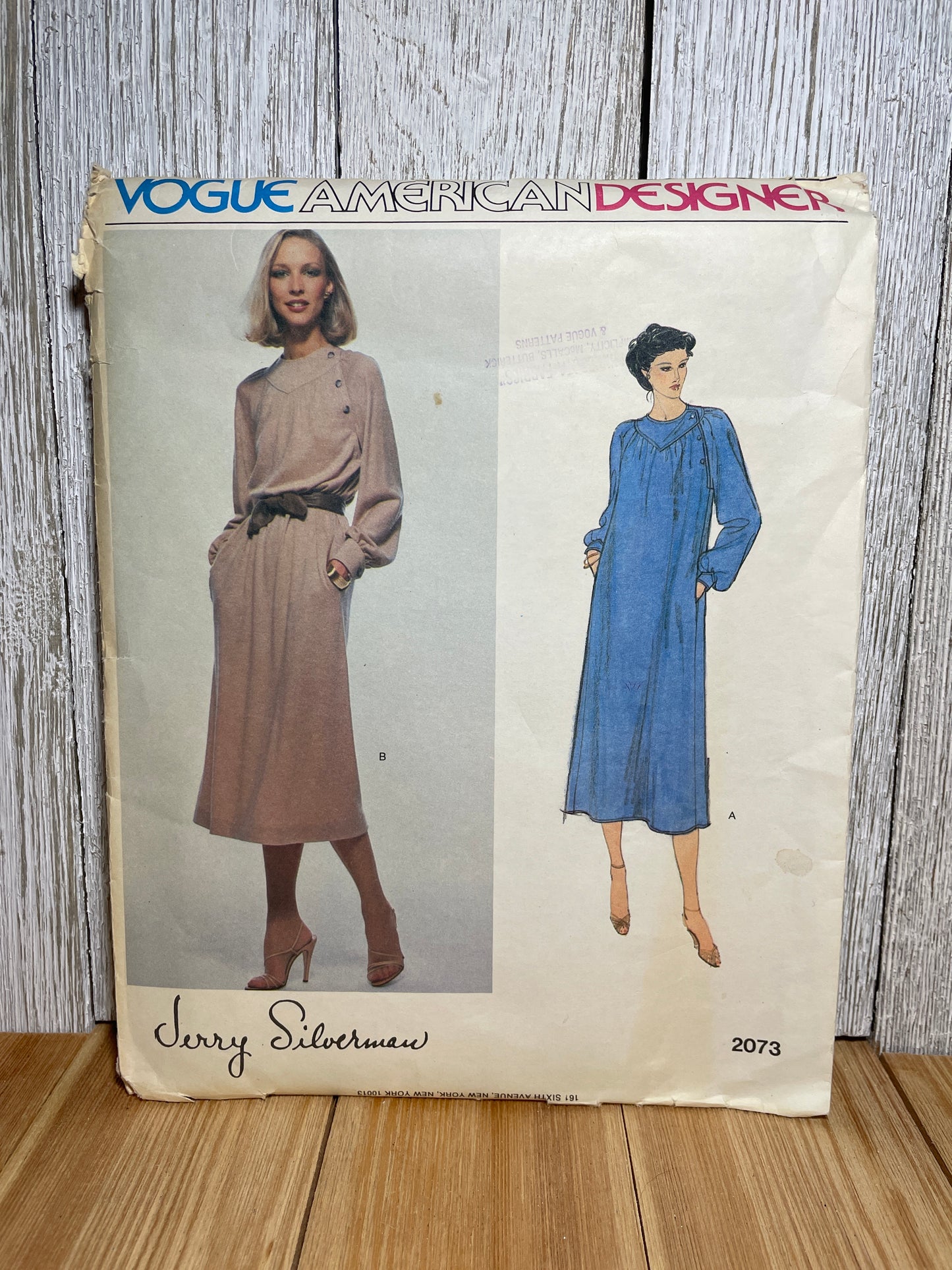 Vogue 2073 Mid Knee Pullover Dress with Button Detail Size 10 Pattern UNCUT FF