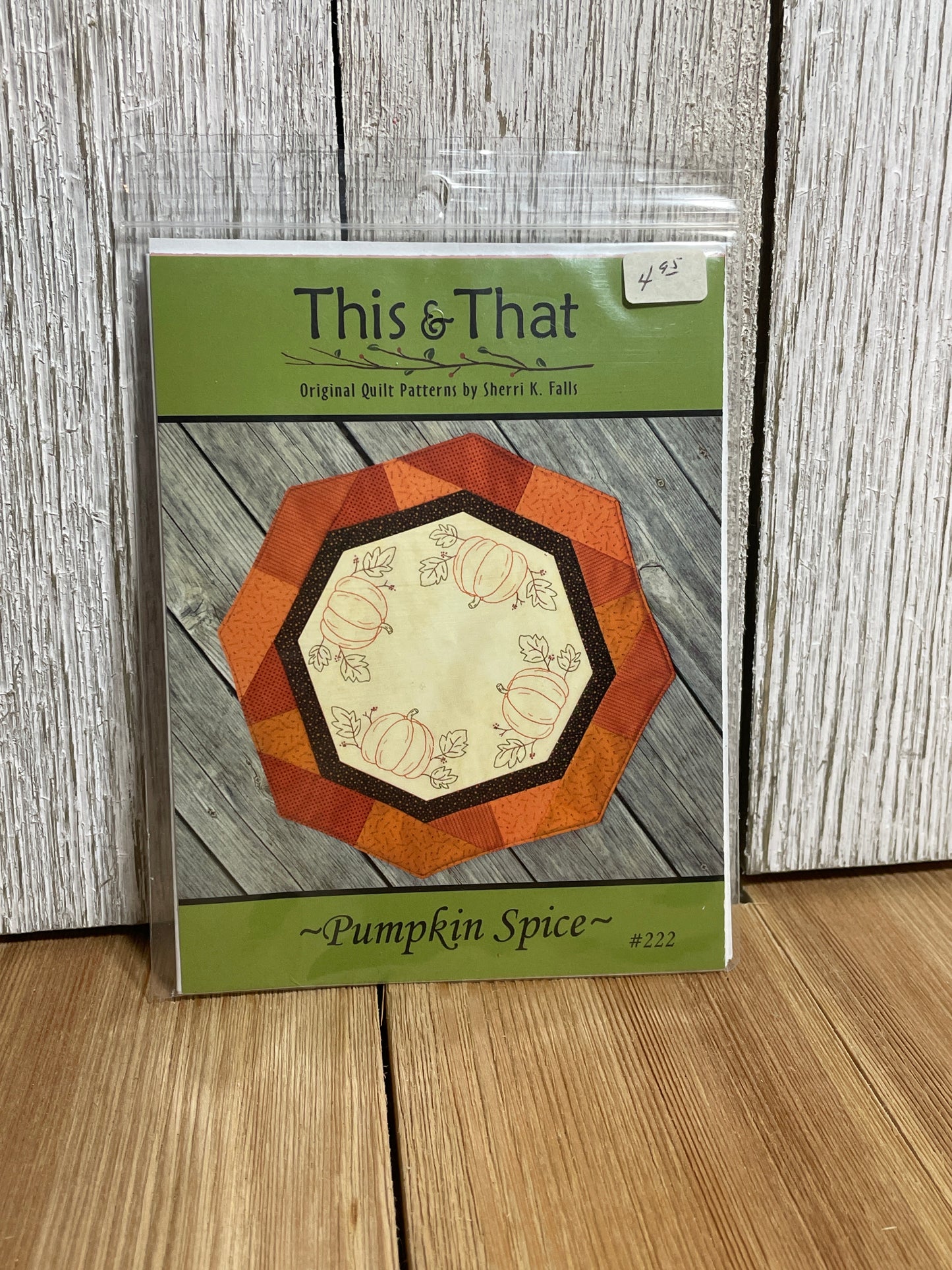 This and That Pumpkin Spice #222 Quilt Pattern Holiday Placemat Pattern