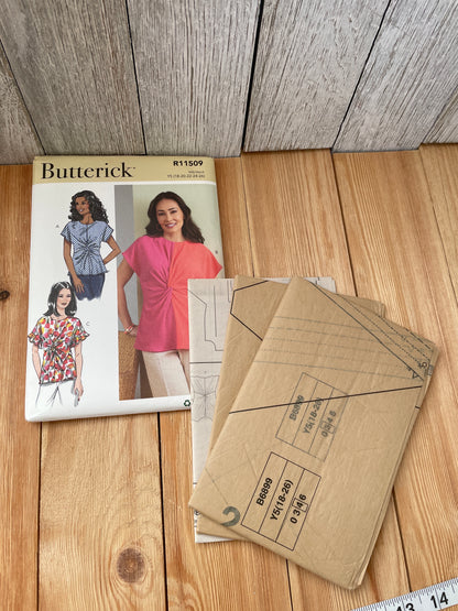 Butterick R11509 Misses Knotted Top Size 18-26 Uncut FF Sewing Pattern