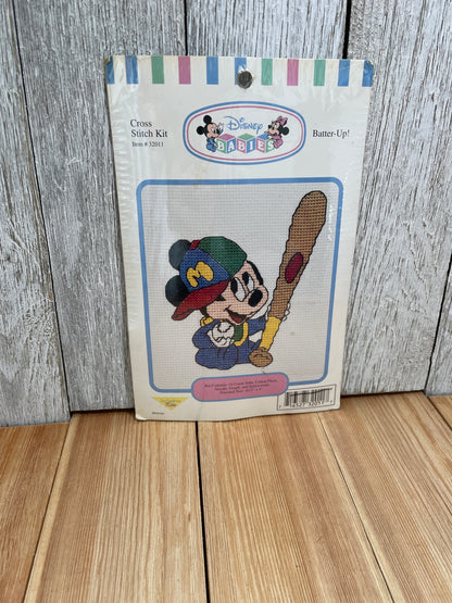 Disney Babies Batter-Up! Cross Stitch Kit #32011 NEW UNOPEN