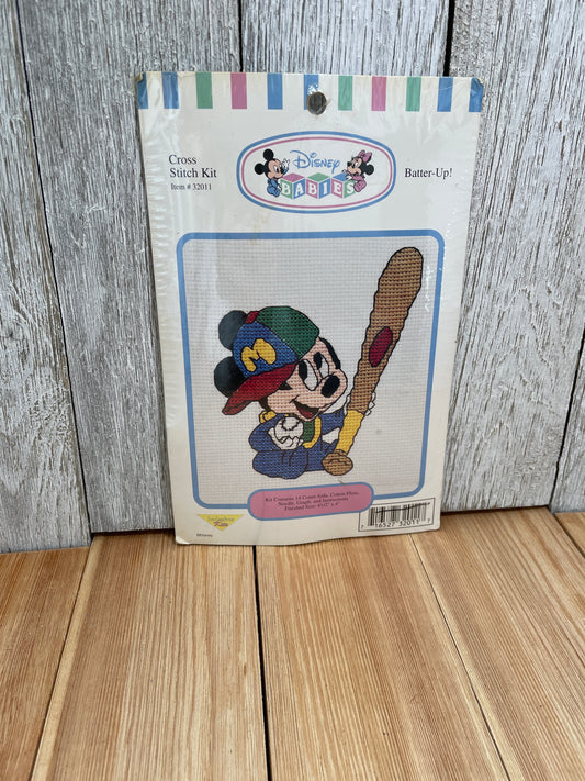 Disney Babies Batter-Up! Cross Stitch Kit #32011 NEW UNOPEN