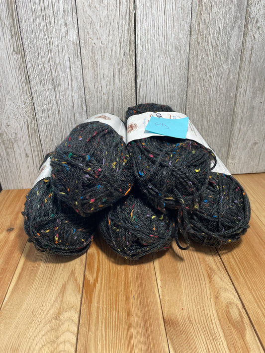 Lion Brand Heartland Tweed Yarn Black Canyon Tweed 4 Skein Bundle