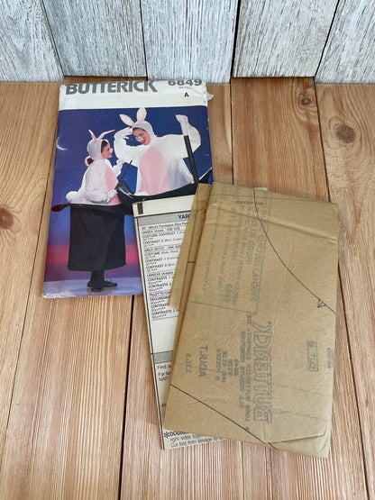 Butterick 6849 Magician Bunny in Hat Costume Adult and Kid Size Pattern UNCUT FF Halloween