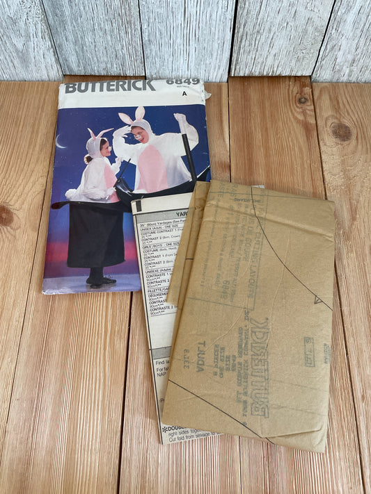 Butterick 6849 Magician Bunny in Hat Costume Adult and Kid Size Pattern UNCUT FF Halloween
