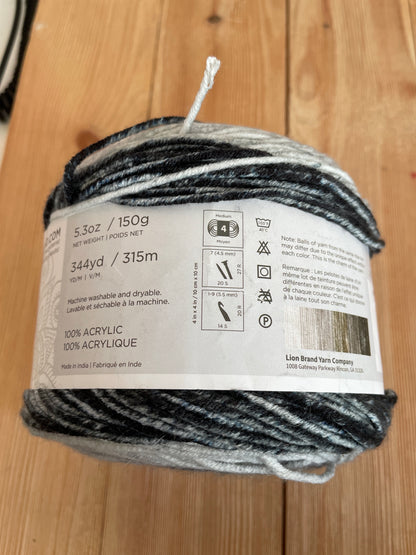 Lion Brand Mandala Ombre Cool Acrylic yarn one skein