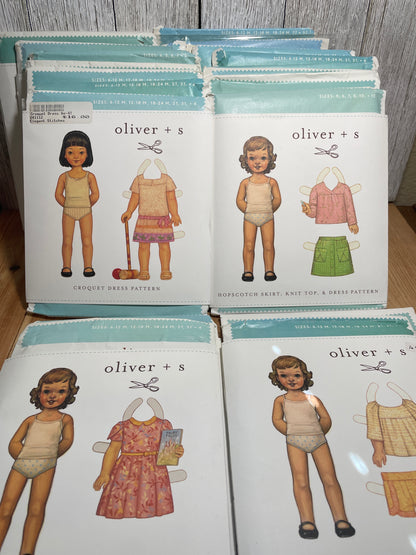 Oliver + S Girls Child Dress and Shorts Physical Pattern (U PIC Pattern) UNCUT FACTORY FOLDED Oliver and S