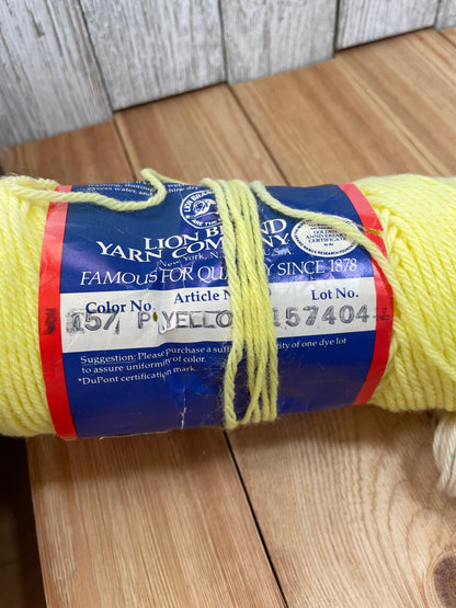 Vintage Acrylic and Wool Yarn Bundle 6 Skeins Bernat, Lion Brand, Caron