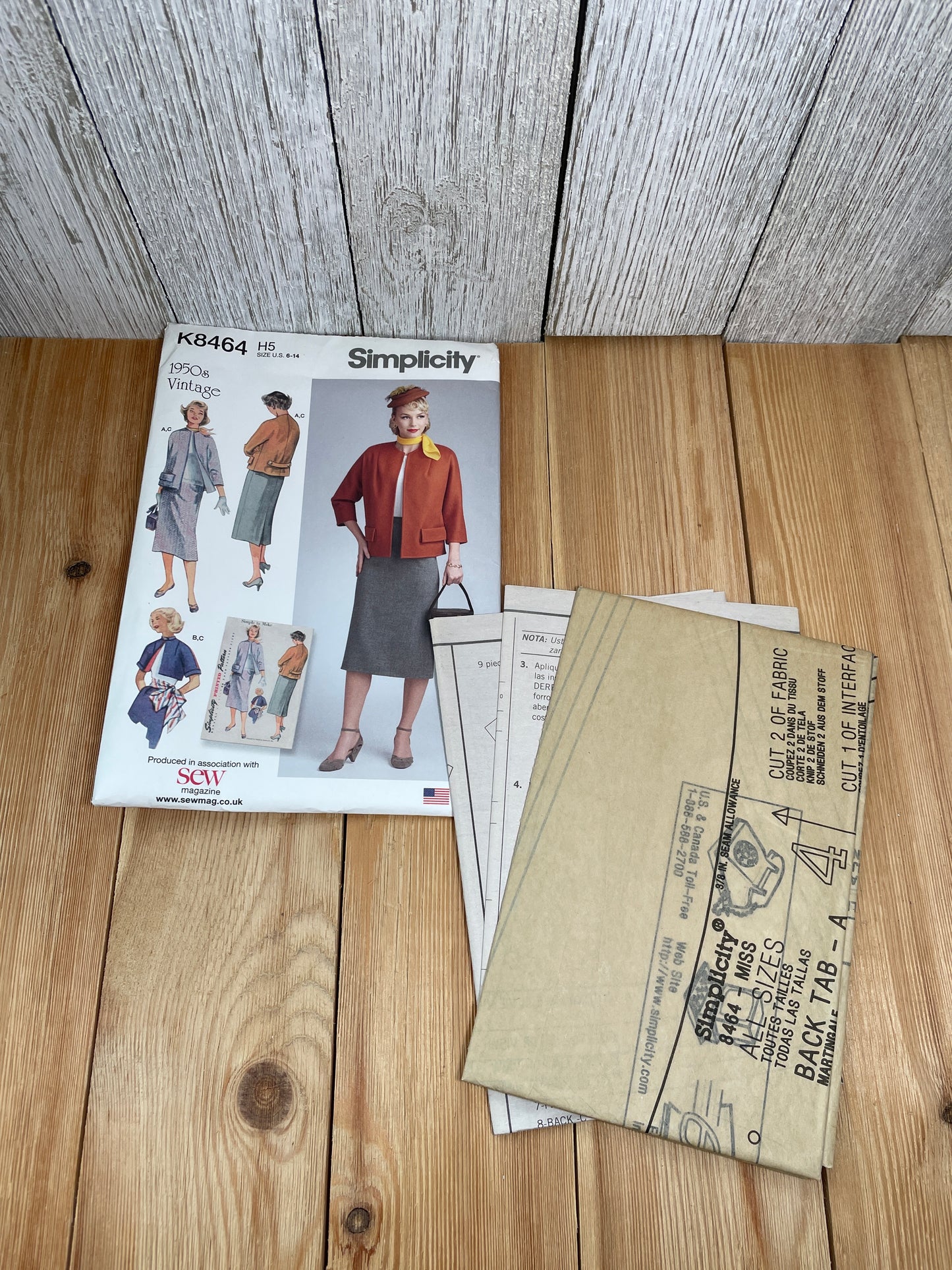 Simplicity K8464 Vintage Skirt and Lined Jacket Size 6-14 Pattern Uncut FF