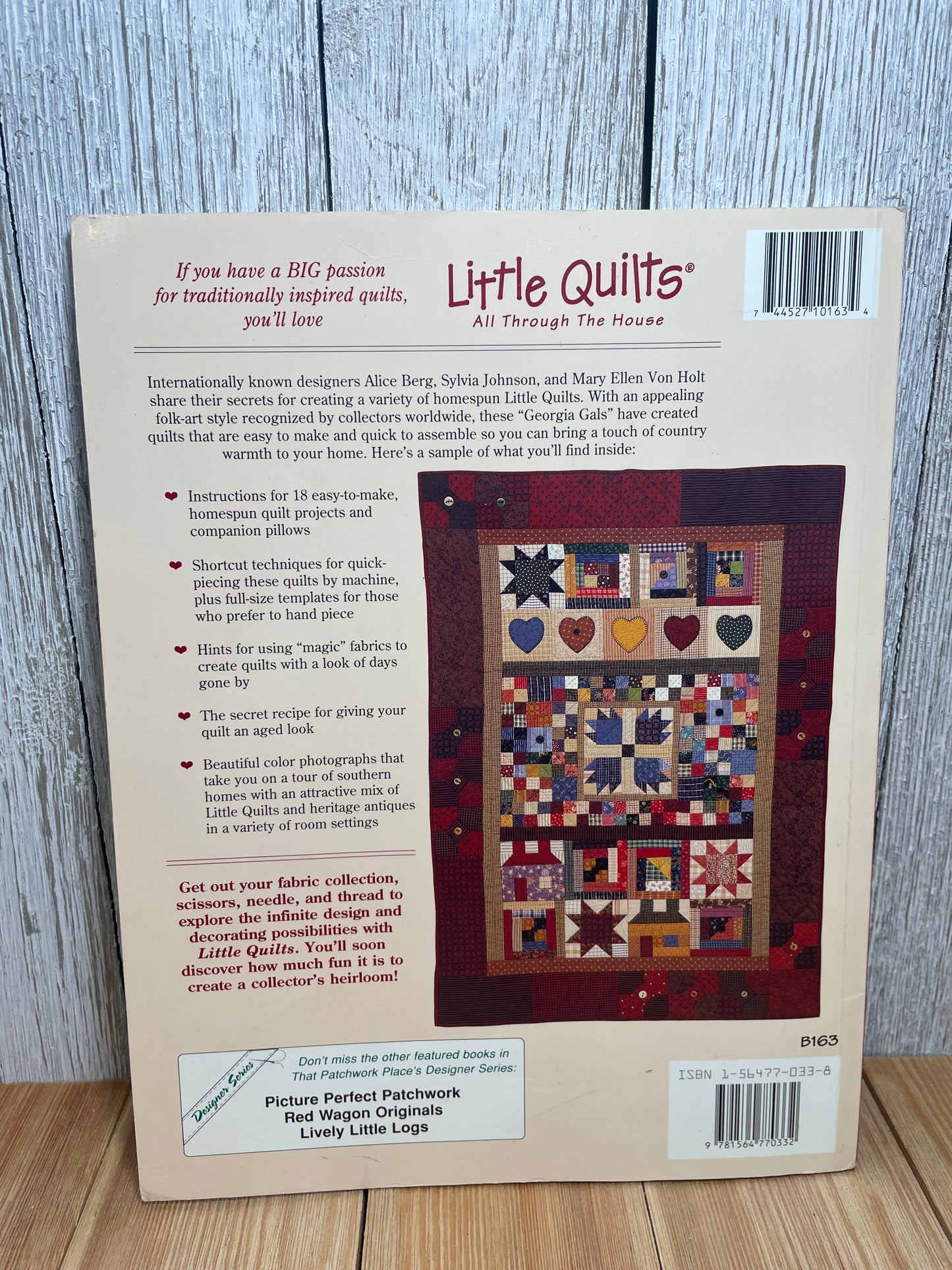 Little Quilts All Through the House the Patchwork Place Quilt Pattern Book Mini Wall Hangings