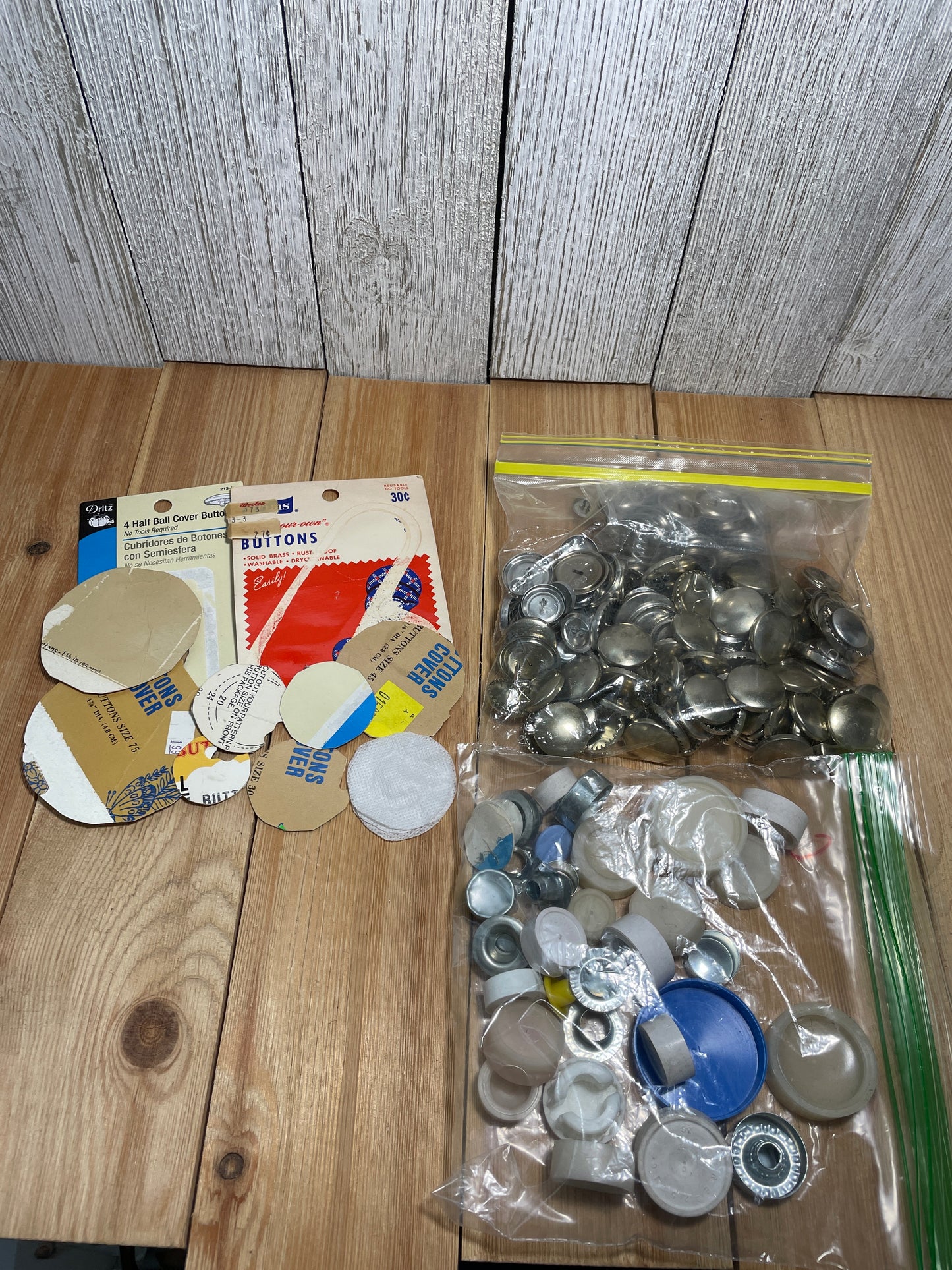 Vintage Cover Your Own Buttons Lots (U PIC Bundle) Dritz, Prisms, Maxant, and more