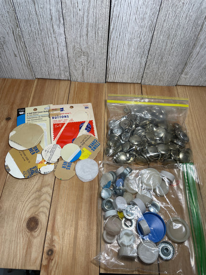 Vintage Cover Your Own Buttons Lots (U PIC Bundle) Dritz, Prisms, Maxant, and more