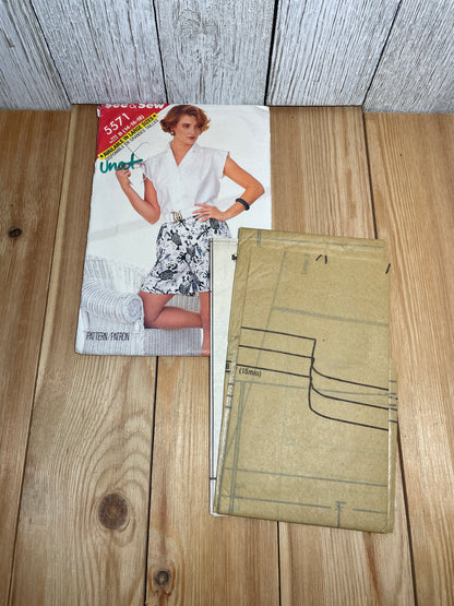 Butterick See and Sew 5571 Flowy Button Up Shirt and Loose Fit Shorts Pattern Size 14-18 UNCUT FF