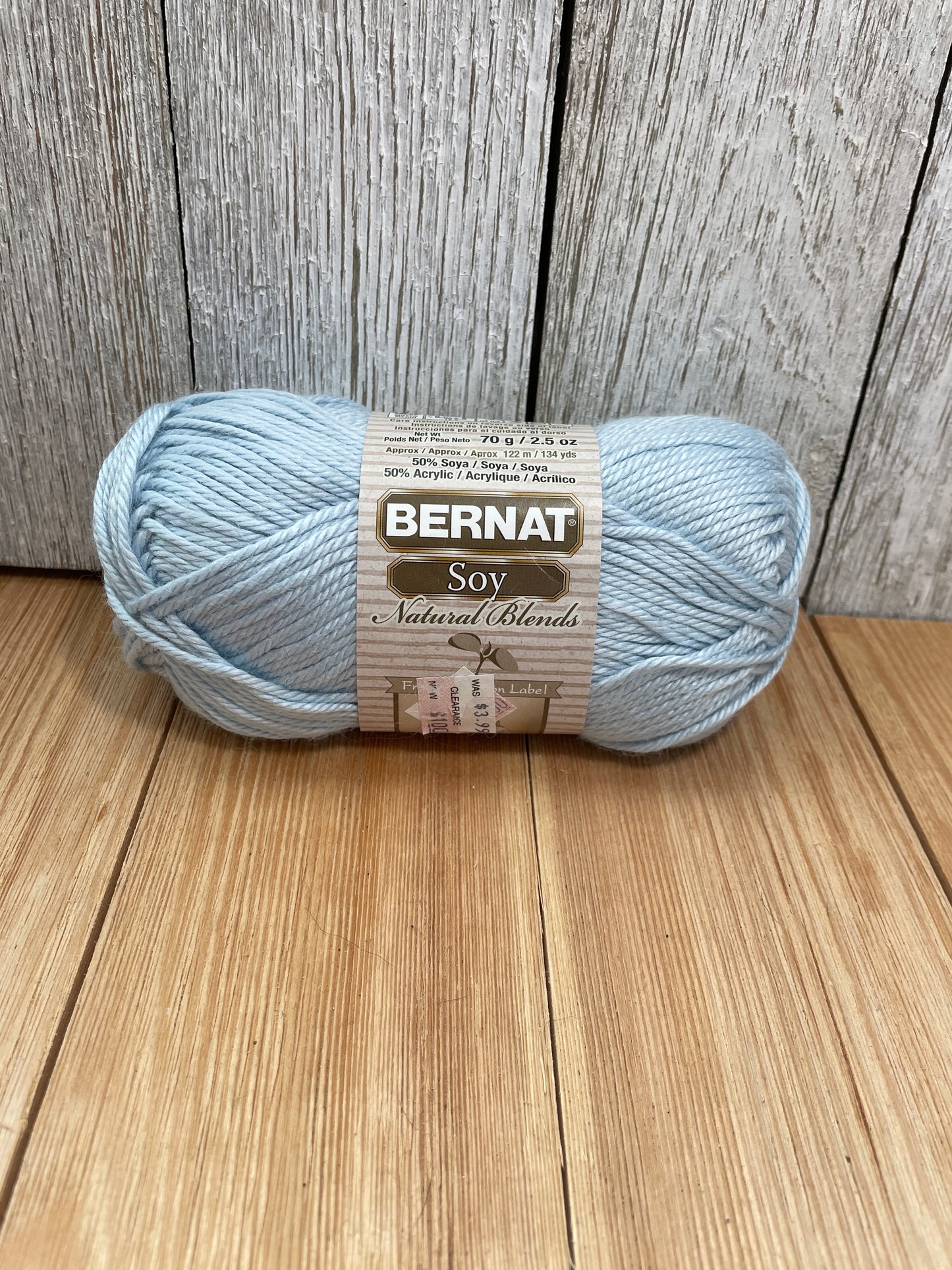Bernat Soy Natural Blends Yarn Rice Sugar Cane Seasalt (Pic Ur Color) Full Skein