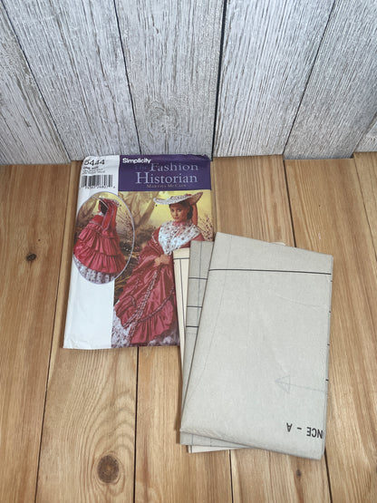 Simplicity 5444 The Fashion Historian Civil War Era Garden Hat and Mantle Pattern Costume One Size UNCUT FF Halloween