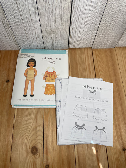 Oliver + S Girls Child Dress and Shorts Physical Pattern (U PIC Pattern) UNCUT FACTORY FOLDED Oliver and S