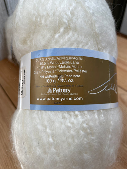 Patons Divine Icicle White Yarn 2 Skein Bundle