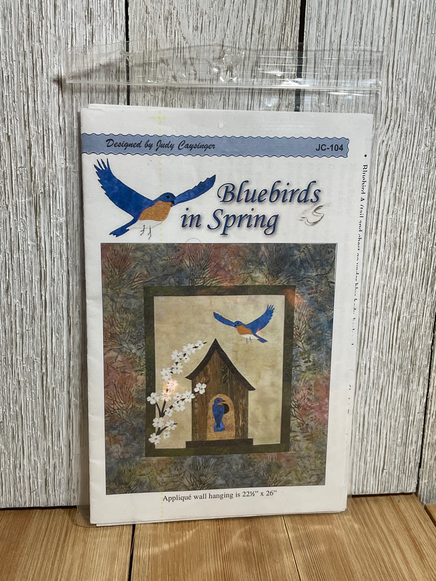 Blue Birds in Spring Applique Wall Hanging by Judy Caysinger Pattern JC-104