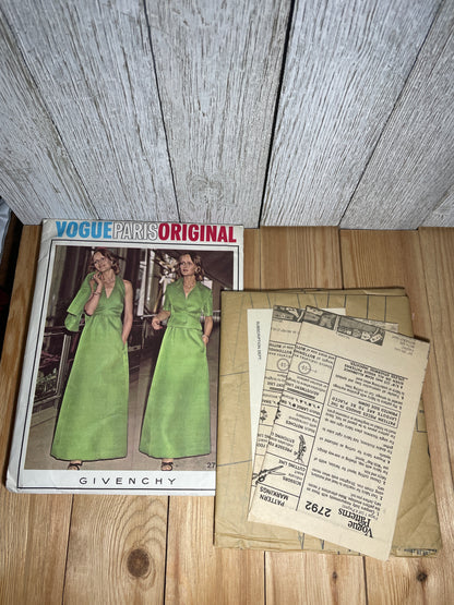 Vogue 2792 V Neck Halter Top Dress and Jacket Size 12 Pattern UNCUT FF