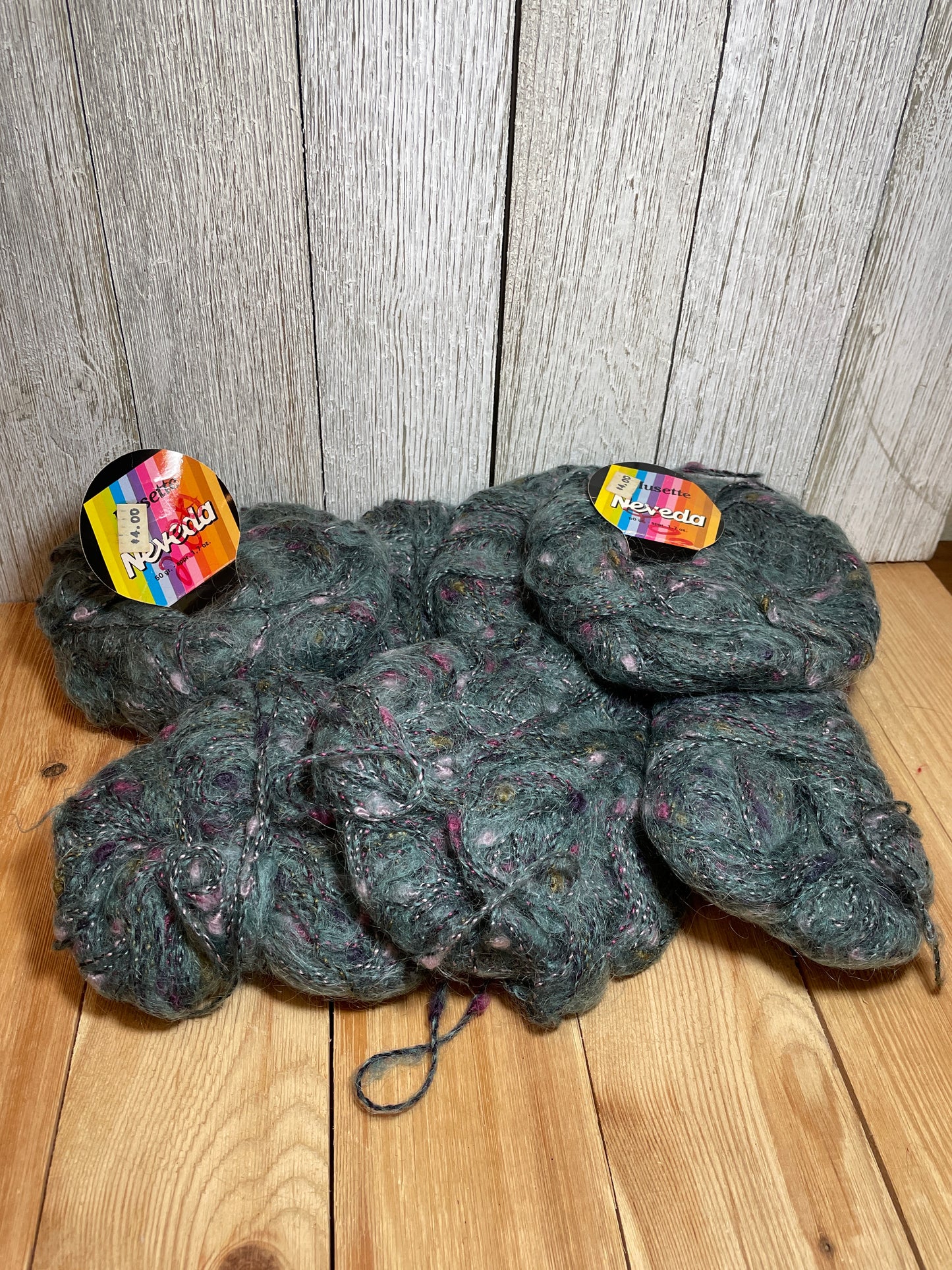 Musette Neveda 8541 8180 dark blue green Yarn (7 skein bundle)
