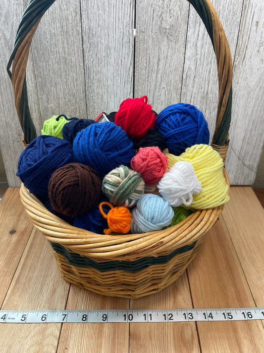 1 Pound Scrap Yarn Grab Bag Bundle Assorted Colors and Brands