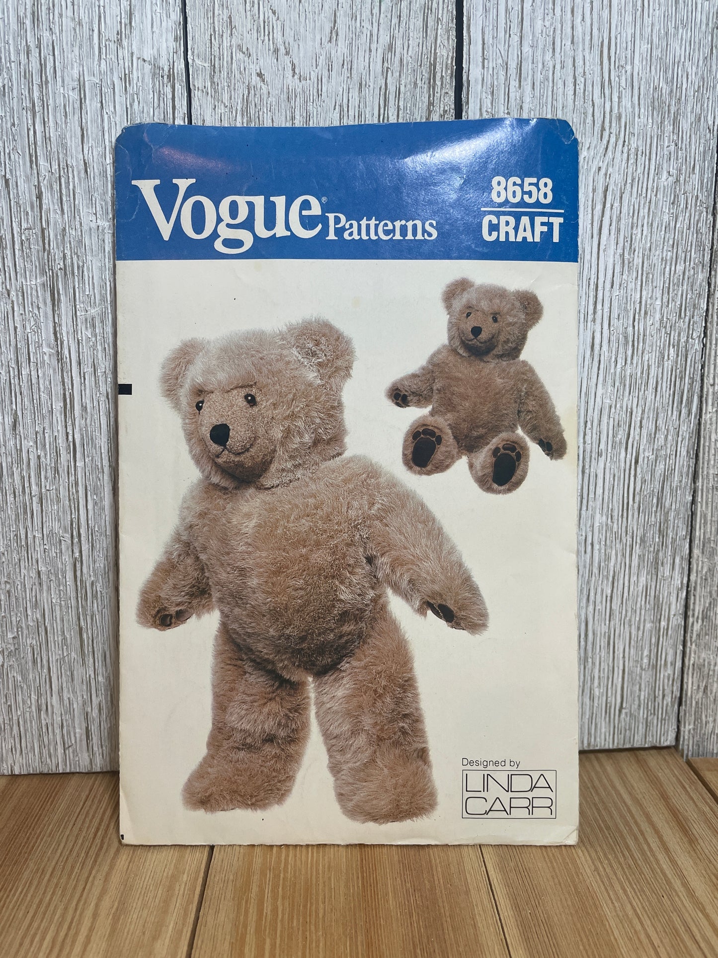 Vogue Craft 8658 8659 Linda Carr 23" Tall Stuffed Bear and Wardrobe Pattern UNCUT FF (U PIC Pattern)