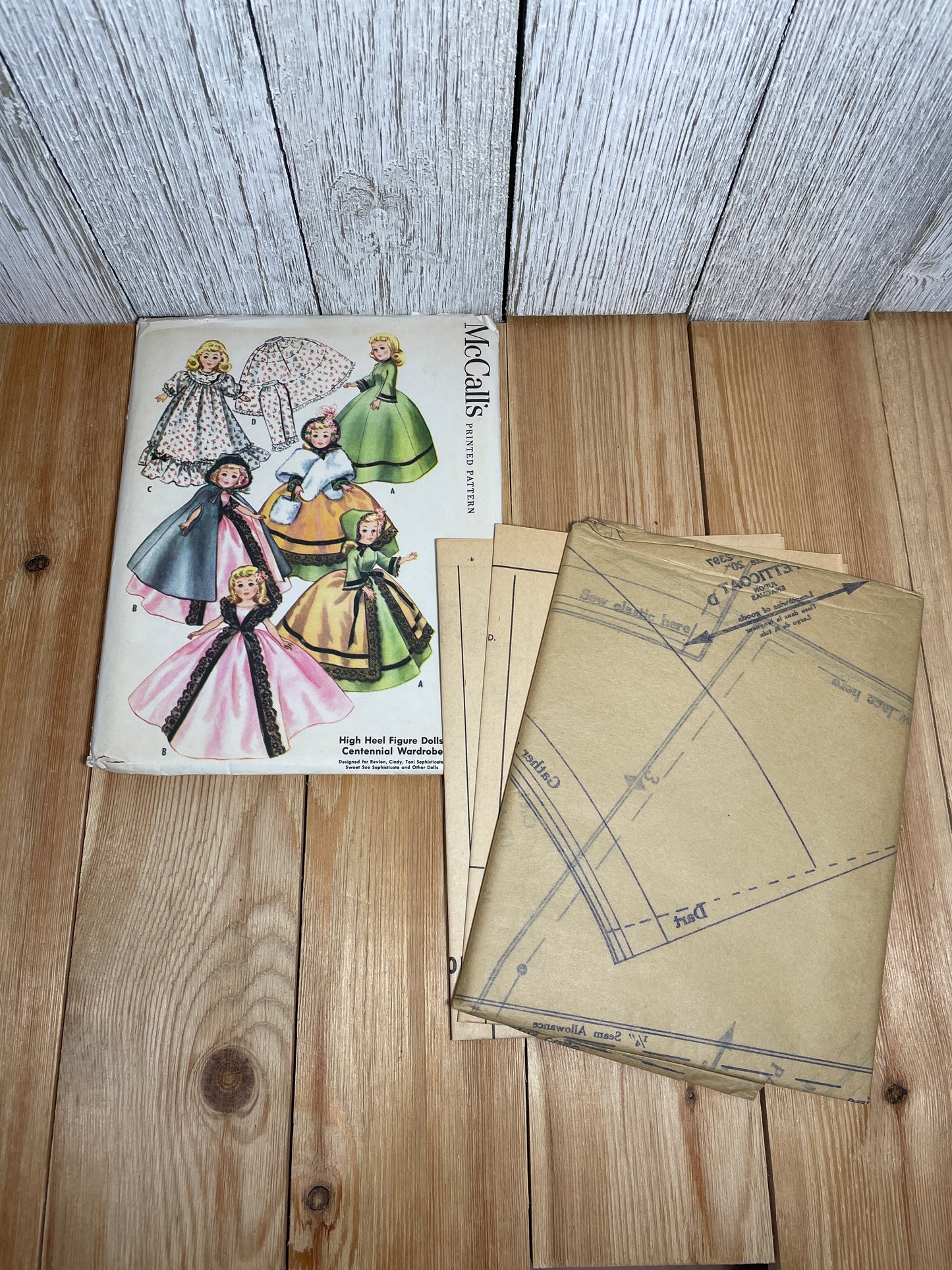 McCall's Crafts 2397 High Heel Figure Doll and Centennial Wardrobe Pattern UNCUT FF
