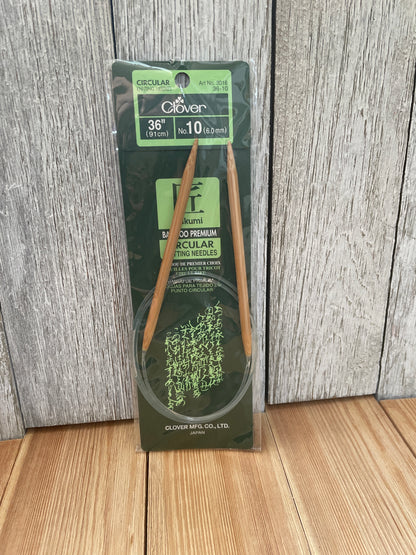 Clover Bamboo Circular Knitting Needles in Original Packaging (U Pick Size)