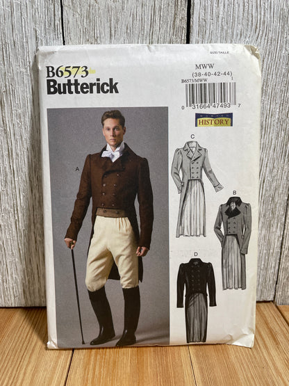 Butterick B6573 Men's Regency Waistcoats Tailcoat Size 38-44 Pattern UNCUT FF Halloween Costume