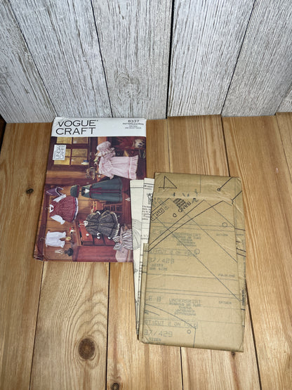Vogue Craft 8337 by Linda Carr Early American Doll Clothes Wardrobe Sewing Pattern UNCUT FF