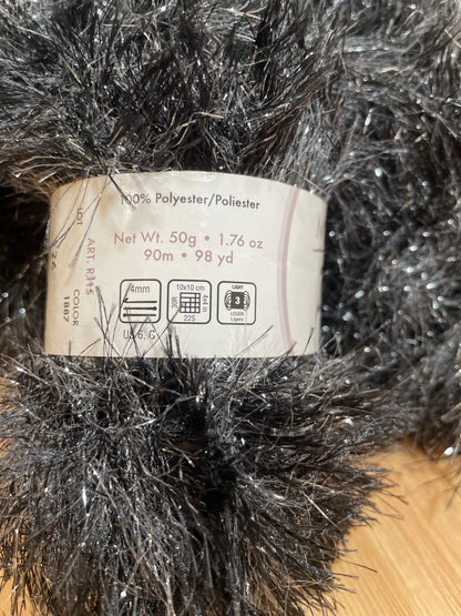 Moda Dea Zing Midnight Black Glitter Yarn 226 (9 skein bundle)