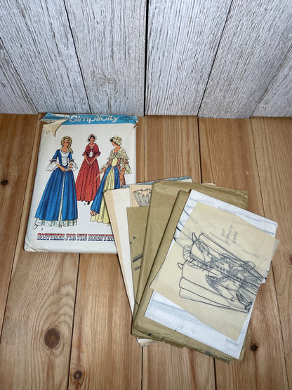 Simplicity 6787 Bicentennial Costume Including Cap, Flared Skirt, Shawl and Top Size 14 Pattern UNCUT FF Halloween Costume
