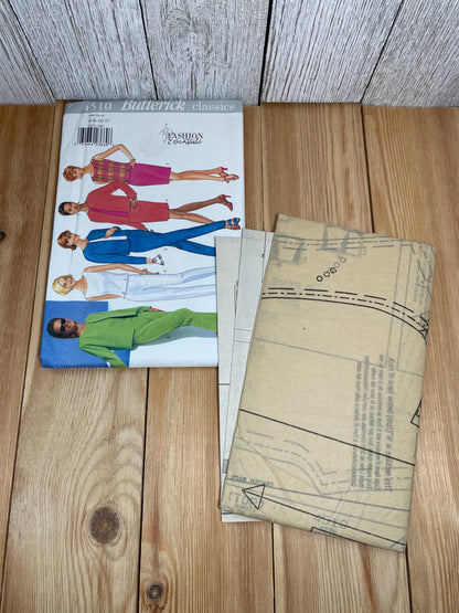 Butterick 4510 Petite Jacket, Top, Skirt Three Piece Suit Size 6-10 Pattern Uncut FF