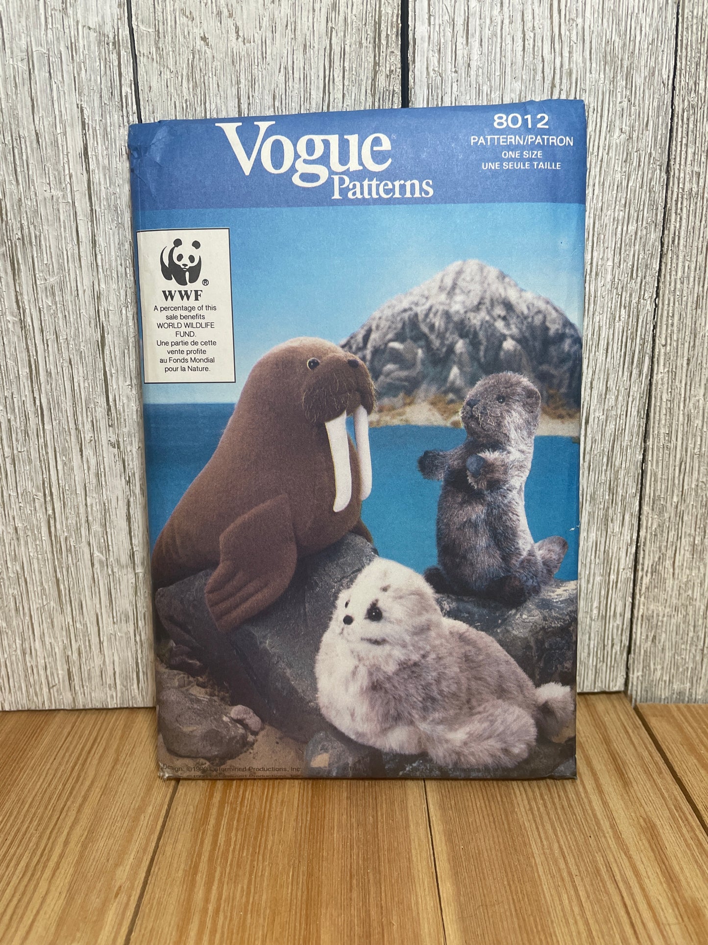 Vogue Craft 8012 WWF Sea Animals Walrus, Seal, Sea Otter Stuffed Animals Pattern UNCUT FF