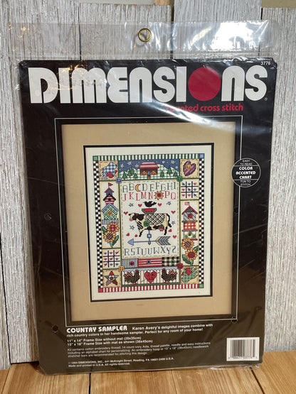 Dimensions Country Sampler 3776 Counted Cross Stitch Kit NEW