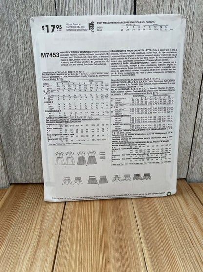 McCall's M7453 Child Size 3-6 Fairytale Angel Halloween Costume Uncut FF Sewing Pattern