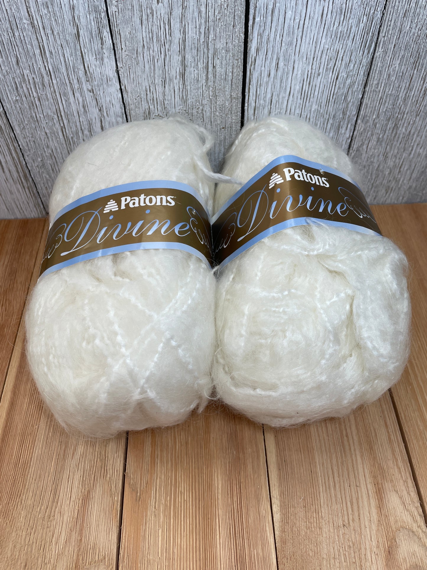 Patons Divine Icicle White Yarn 2 Skein Bundle