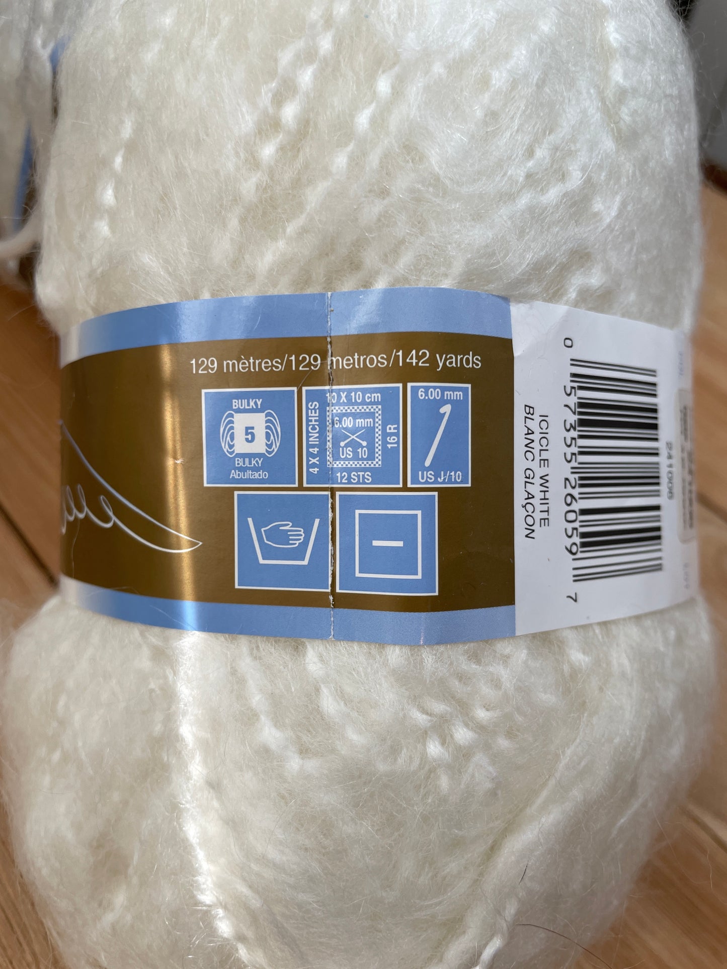 Patons Divine Icicle White Yarn 2 Skein Bundle