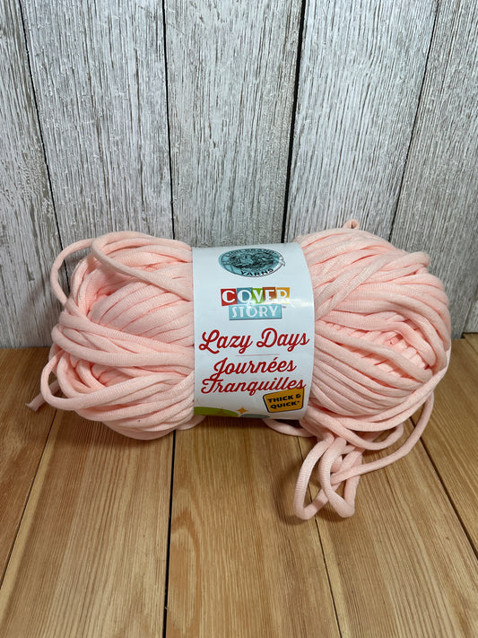 Lion Brand Cover Story Lazy Days Thick and Quick Yarn Light Pink Full Skein