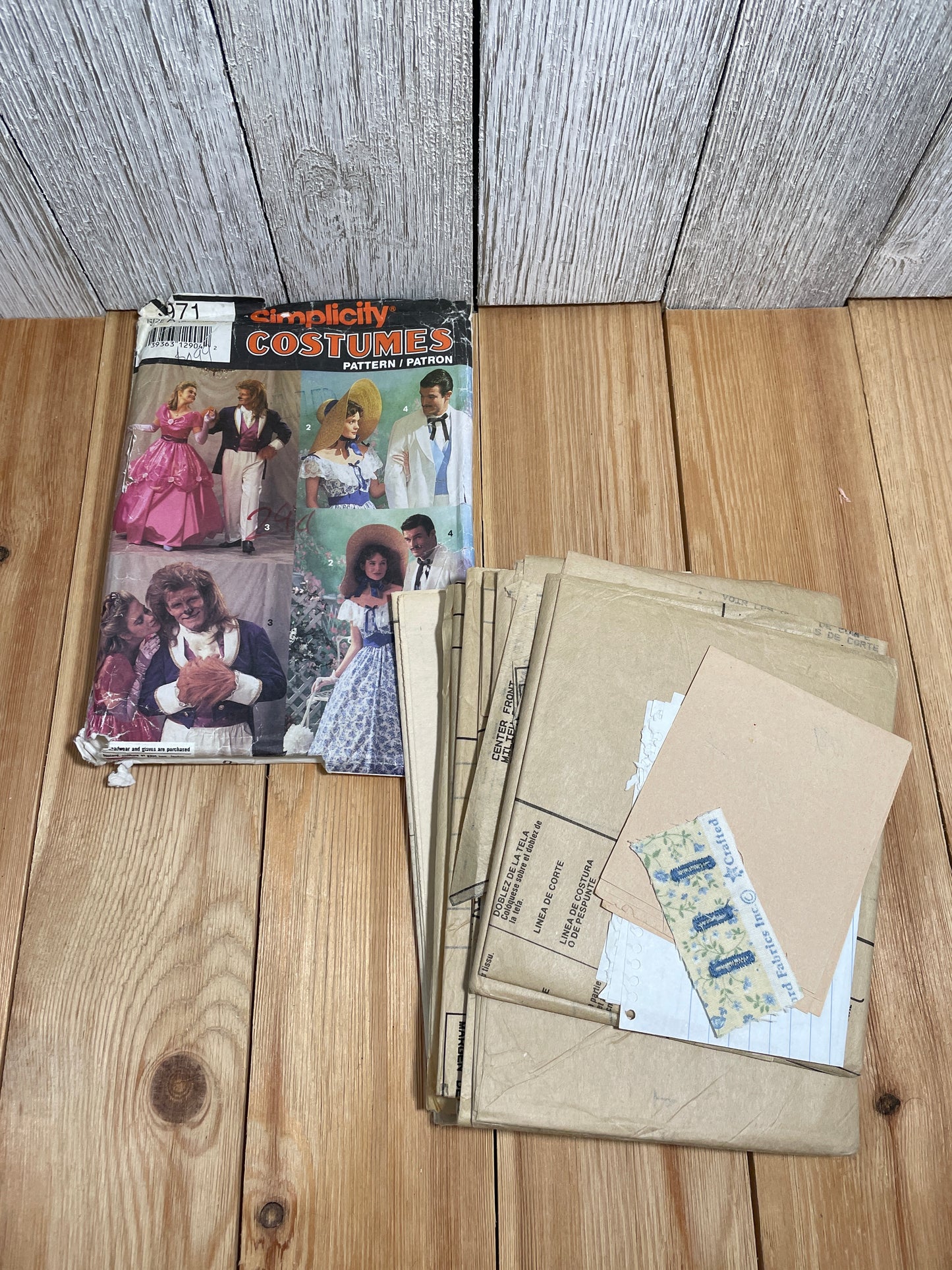 Simplicity 7971 Beauty and the Beast Old South Gown and Suit Size 6-18 Pattern Halloween Costume Cut