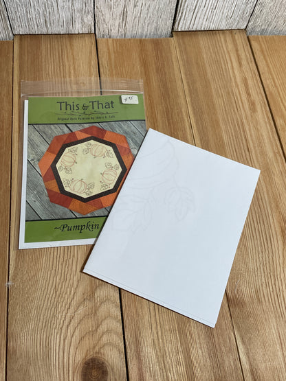 This and That Pumpkin Spice #222 Quilt Pattern Holiday Placemat Pattern