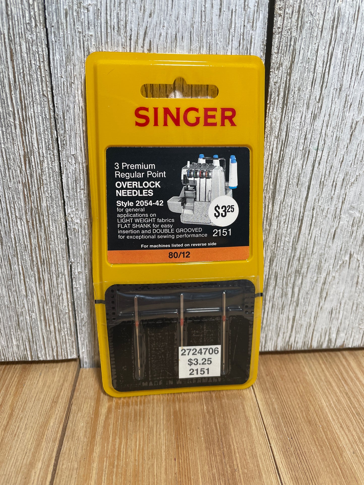 Singer Sealed Premium Sewing Machine Needles (U PICK SIZE)